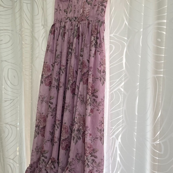V. Chapman Floral Maxi Dress in Lavender - Picture 2 of 6